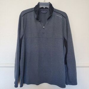 Porsche Design Shirt Mens XL Grey 1/4 Zip Pullover Saudia Sky Team Mock Neck